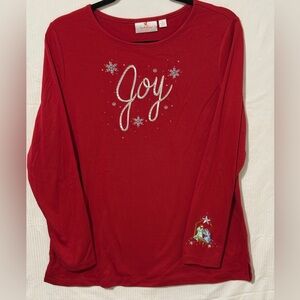 Quacker Factory Festive Red 'Joy' Tunic